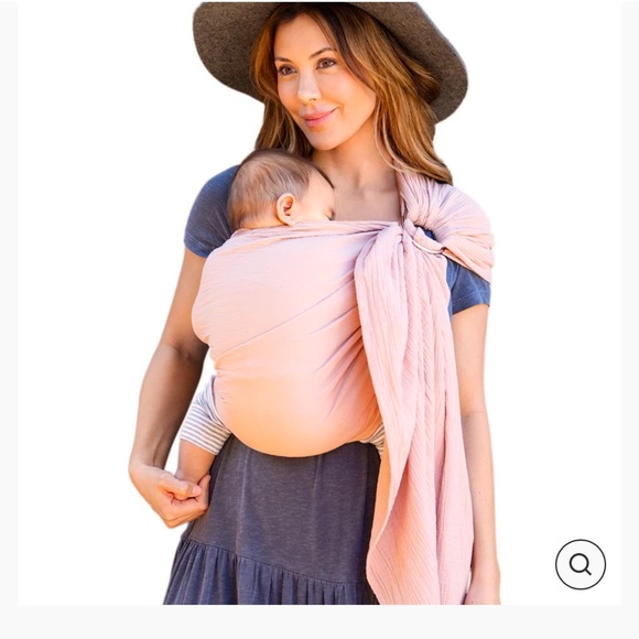 Moby wrap Ring Sling Double Gauze - Rose - Picture 6 of 9